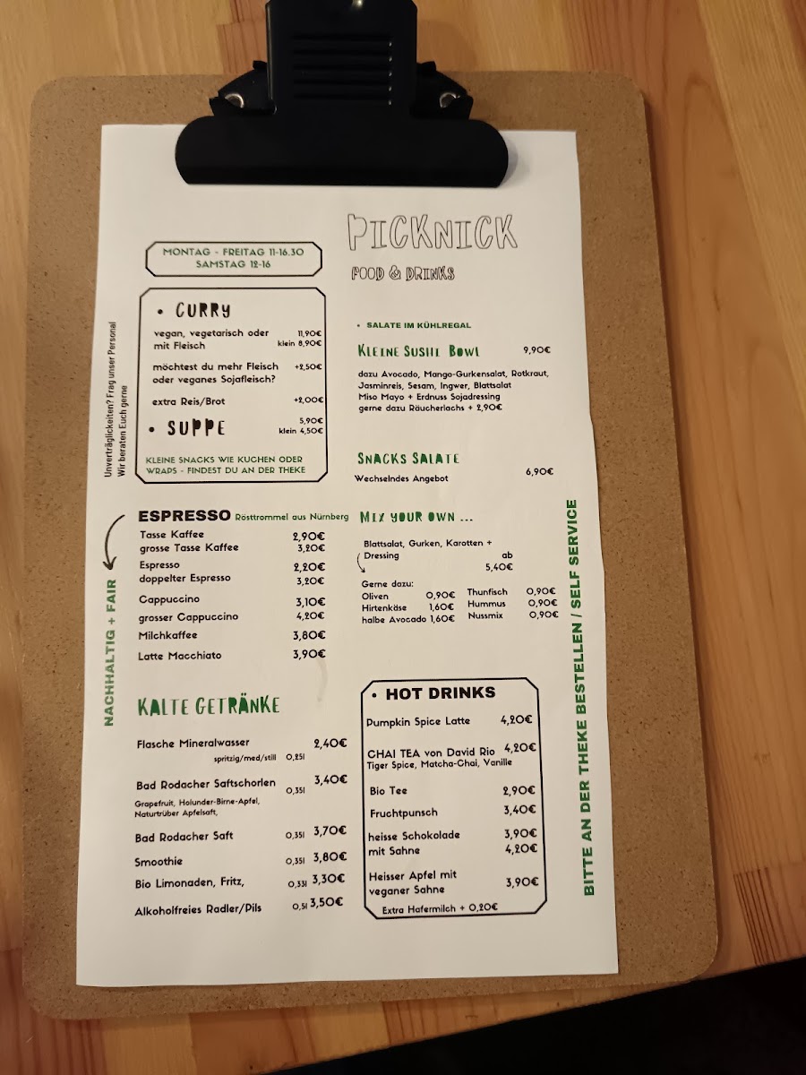 Menu Picknick Coffee & Snacks-1